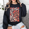 Red Tulip Flower Pattern Vintage Boho Nature Inspired Floral Motif With Rustic Charm Sweatshirt