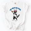 Red White And Feral Raccoon Funny Fourth Of July Patriotic USA Comfort Colors Tee