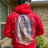 Red Virgen Mary Hoodie – Our Lady Graphic Pullover