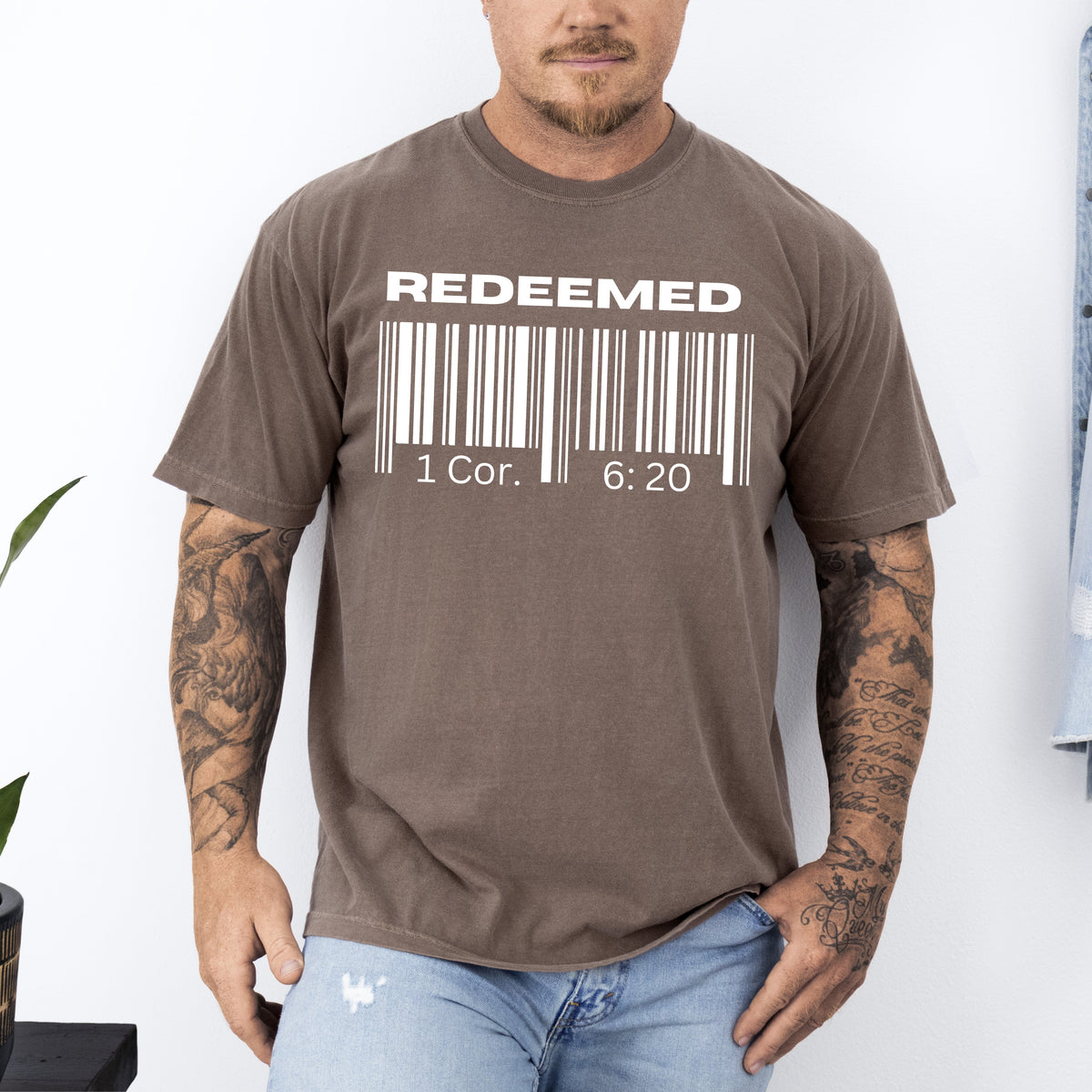 Redeemed Faith In Jesus Gospel Christian Worship Religious Message Comfort Colors Tee