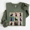 Retro Floral Print Featuring Easter Bunnies And Patchwork Quilt Patterns Sweatshirt