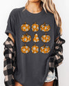 Retro Floral Pumpkins Halloween Jack-O-Lantern Fall Autumn Vibes Comfort Colors Tee