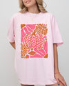 Retro Floral Pumpkin Jack-O-Lantern Harvest Fall Seasonal Design Print Comfort Colors Tee