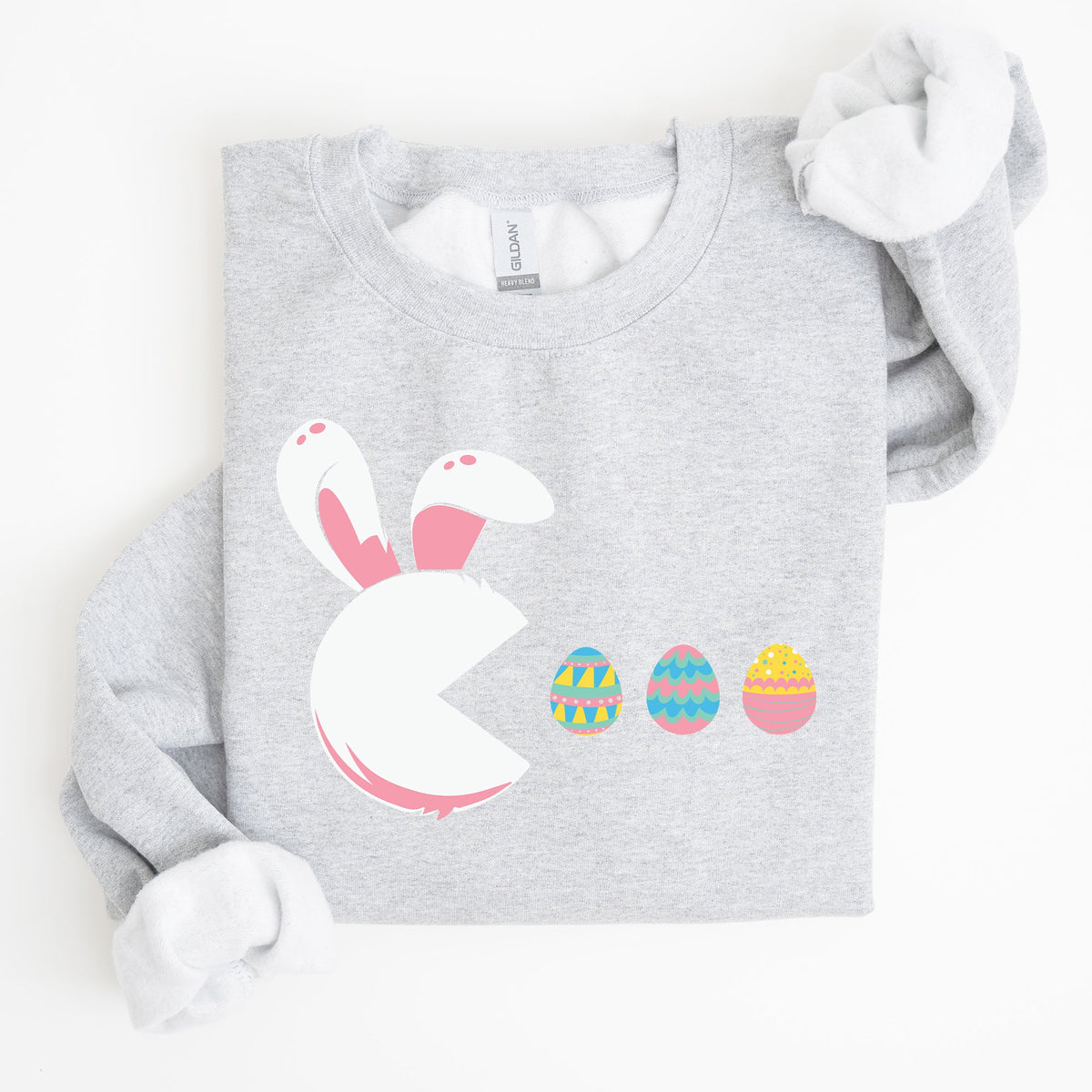 Retro Game Easter Bunny Eggs Nostalgic Pixel Art Retro Gaming Print Collection Edition Sweatshirt