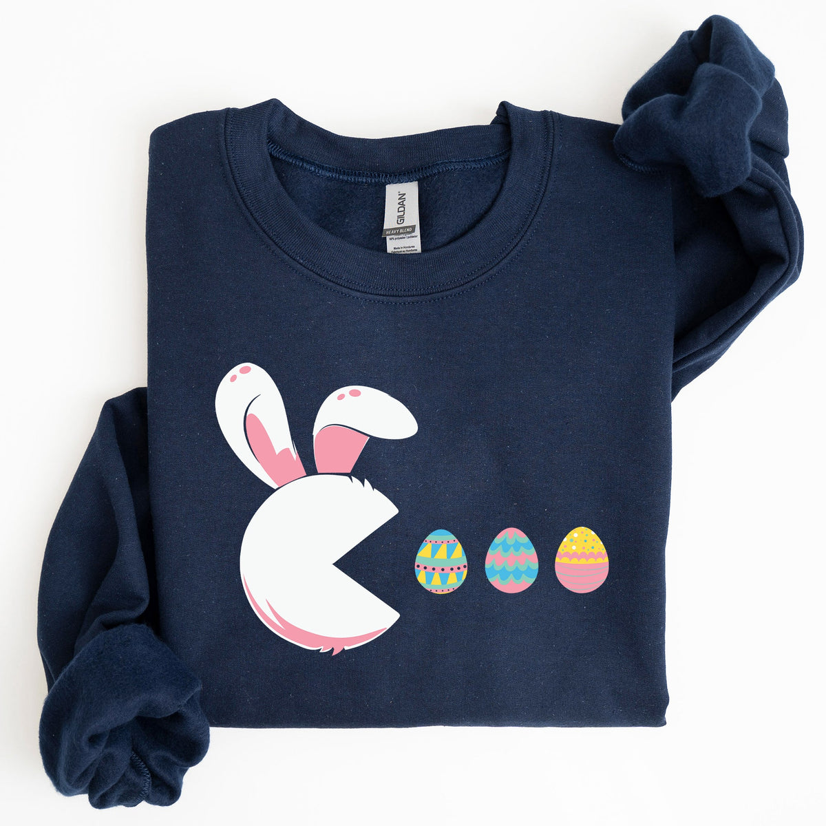Retro Game Easter Bunny Eggs Nostalgic Pixel Art Retro Gaming Print Collection Edition Sweatshirt