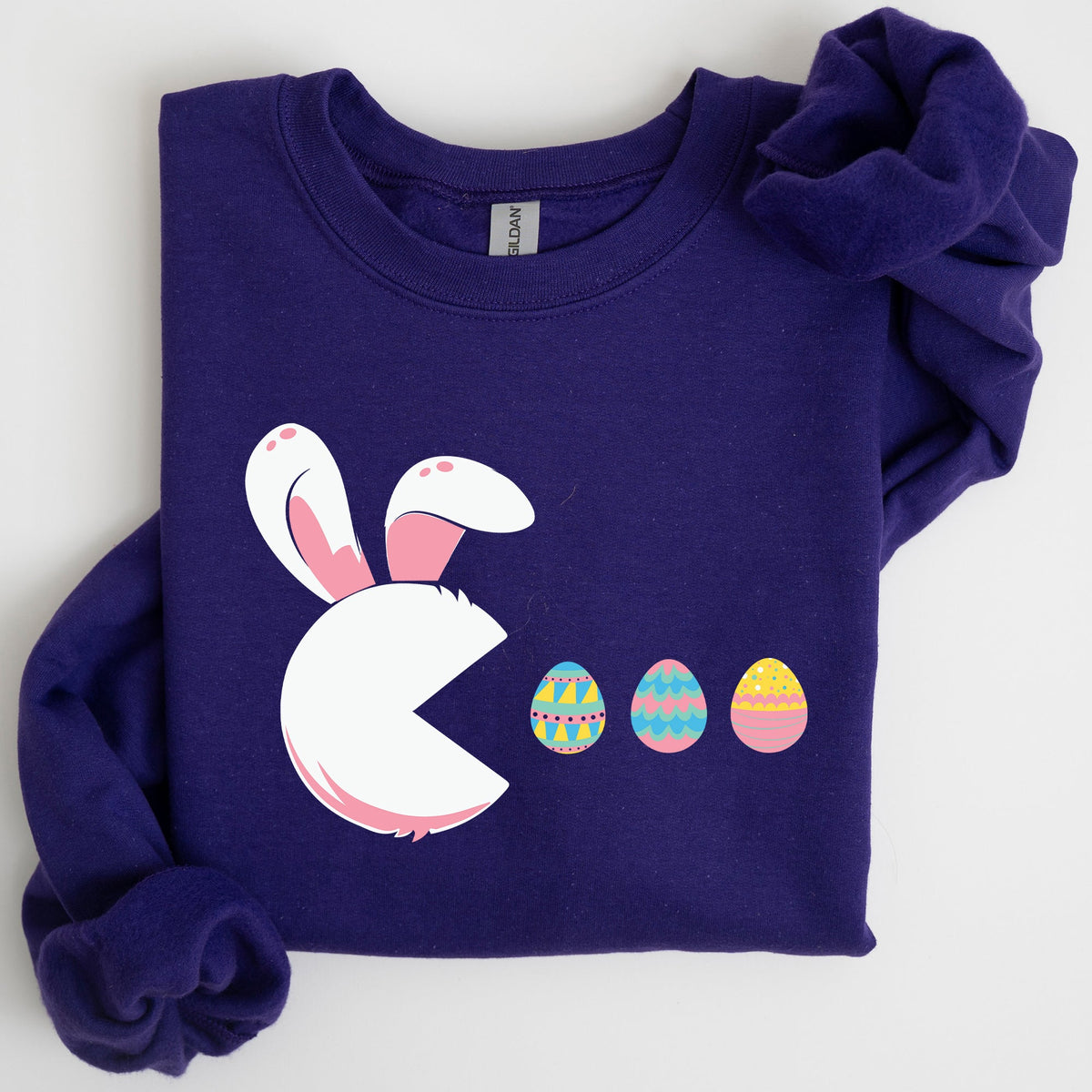 Retro Game Easter Bunny Eggs Nostalgic Pixel Art Retro Gaming Print Collection Edition Sweatshirt