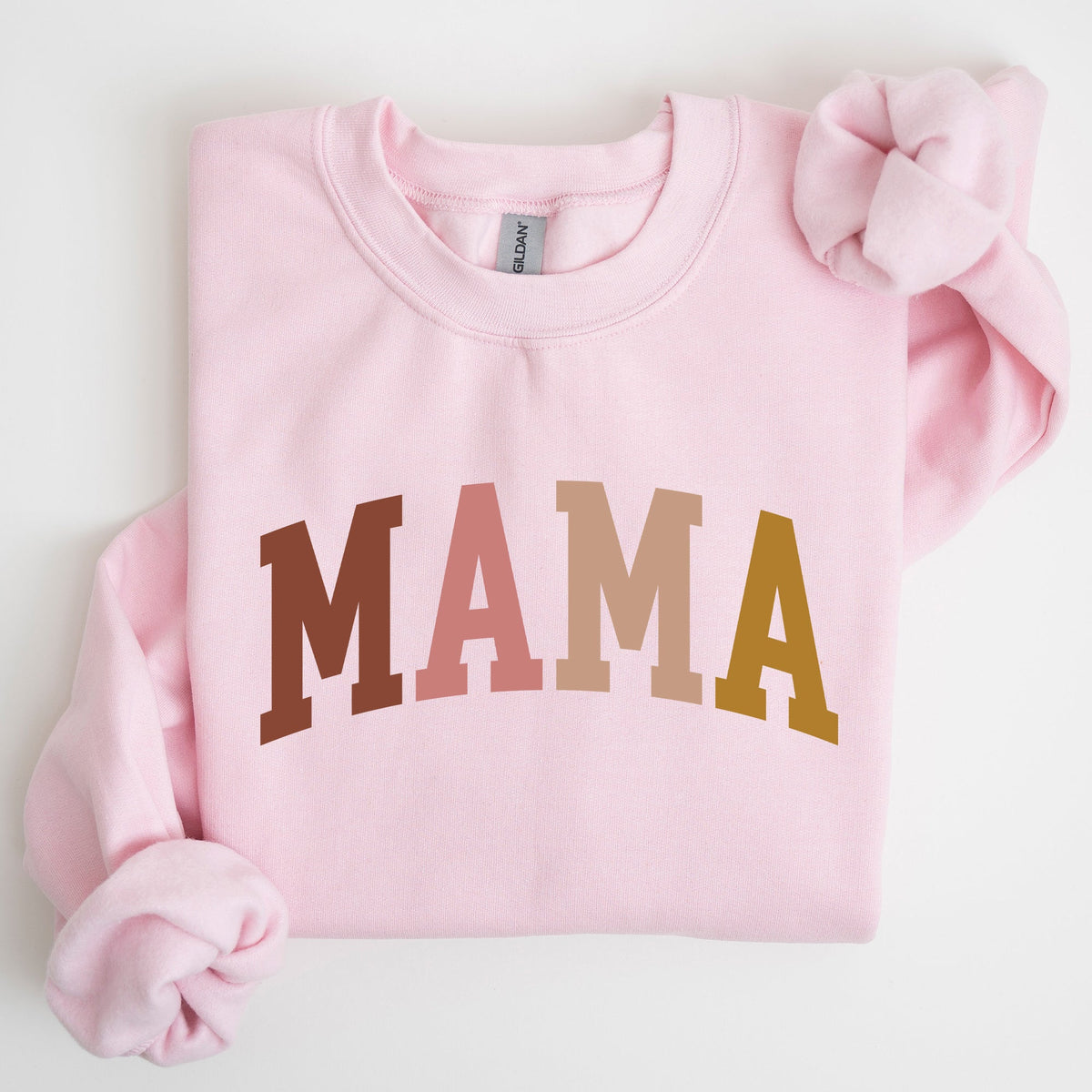 Retro Mama Collegiate Vintage Mom Life Script Lettering Cozy Everyday Wear Sweatshirt