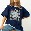 Retro Mama Smiley Leopard Print Mother's Day Mom Graphic Edition Comfort Colors Tee