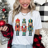 Retro Nutcrackers Classic Christmas Colorful Festive Scene Illustration Graphic Tee