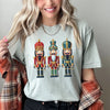 Retro Nutcrackers Classic Colorful Christmas Print Illustration For Holiday Season And Nostalgia Comfort Colors Tee