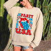 Retro Party In The USA Tongue 4th Of July Vintage Patriotic Graphic Edition Sweatshirt