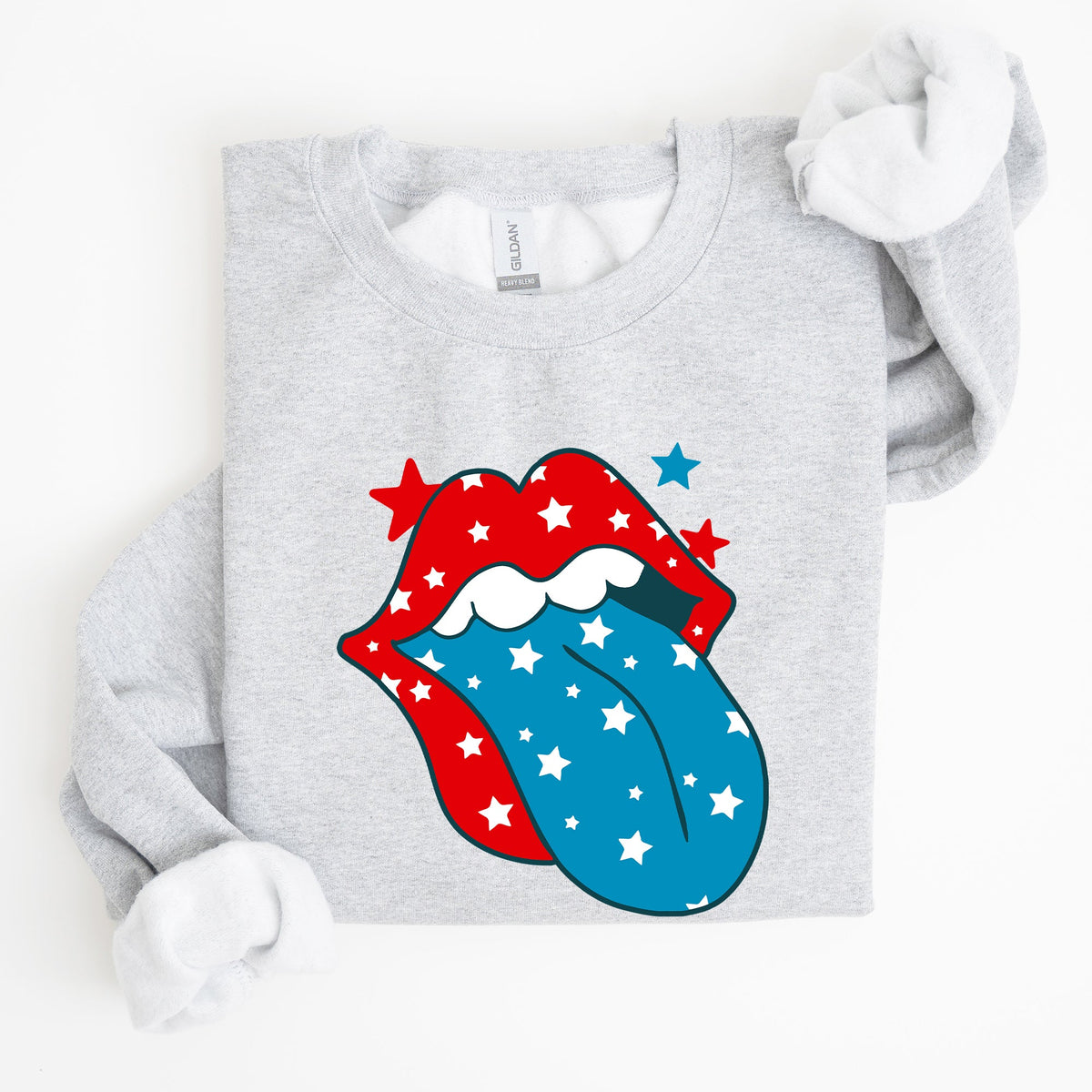 Retro Party In The USA Tongue Fourth Of July Independence Day Celebration Graphic Sweatshirt