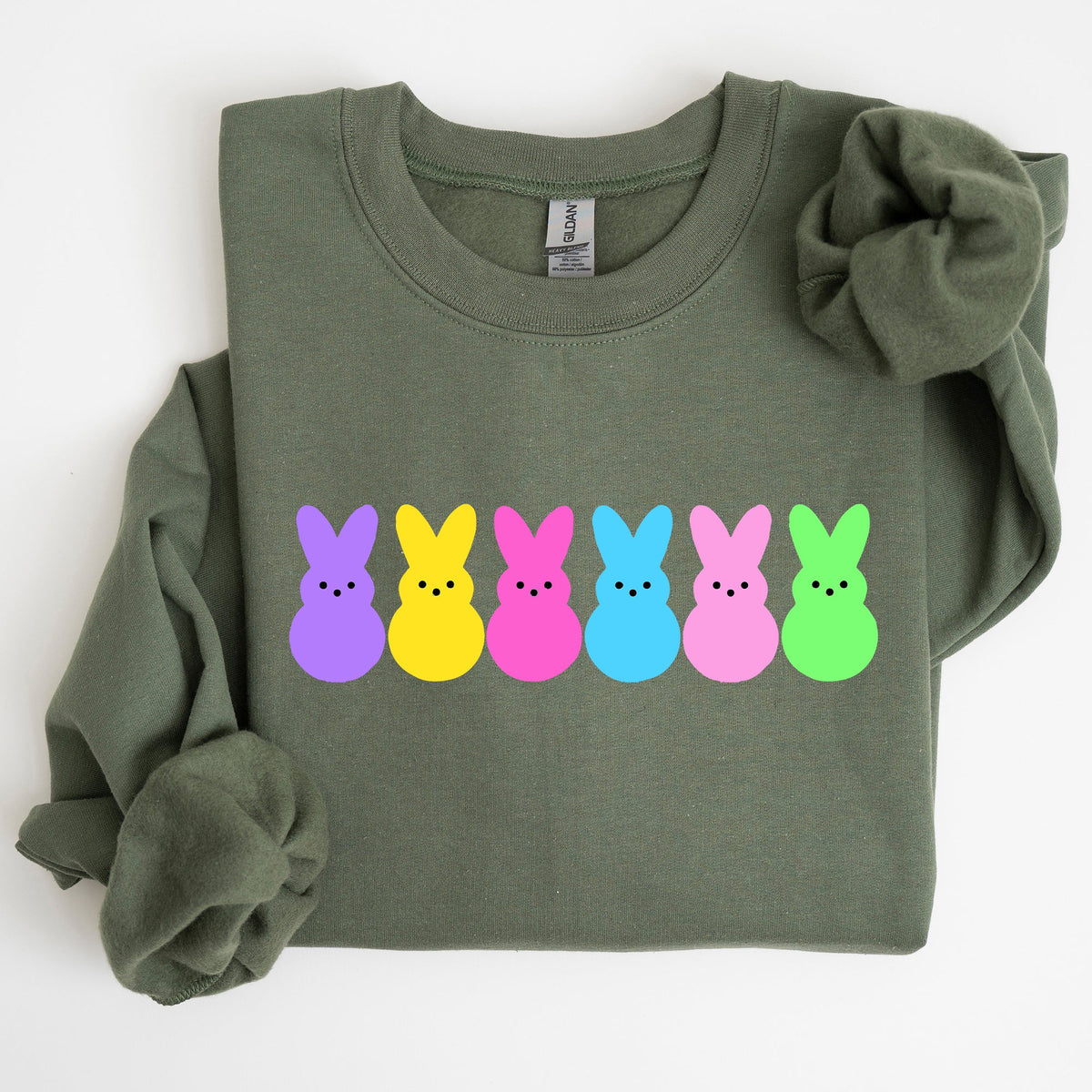Retro Peeps Easter Candy Rabbit Bunny Nostalgic Pop Art Graphic Print Collection Sweatshirt