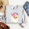 Retro Santa Pink Classic Twinkle Christmas Winter Xmas Holiday Festive Cheer Sweatshirt