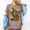Retro Skeleton Motel Vintage Halloween Motif With Whimsical Spooky Skeleton Illustration Graphic Tee