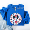 Retro Smiley Vintage Patriotic USA 4th Of July Americana Pride Flag Inspired Design Sweatshirt