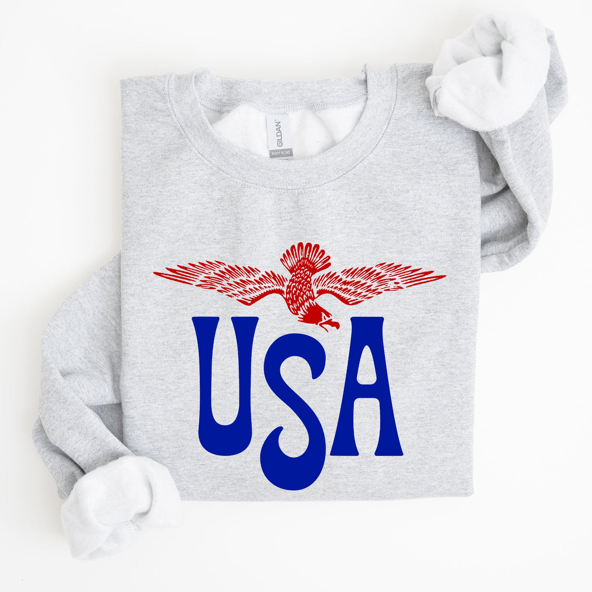 Retro USA Eagle America Patriotic Fourth of July Vintage Style Graphic Sweatshirt