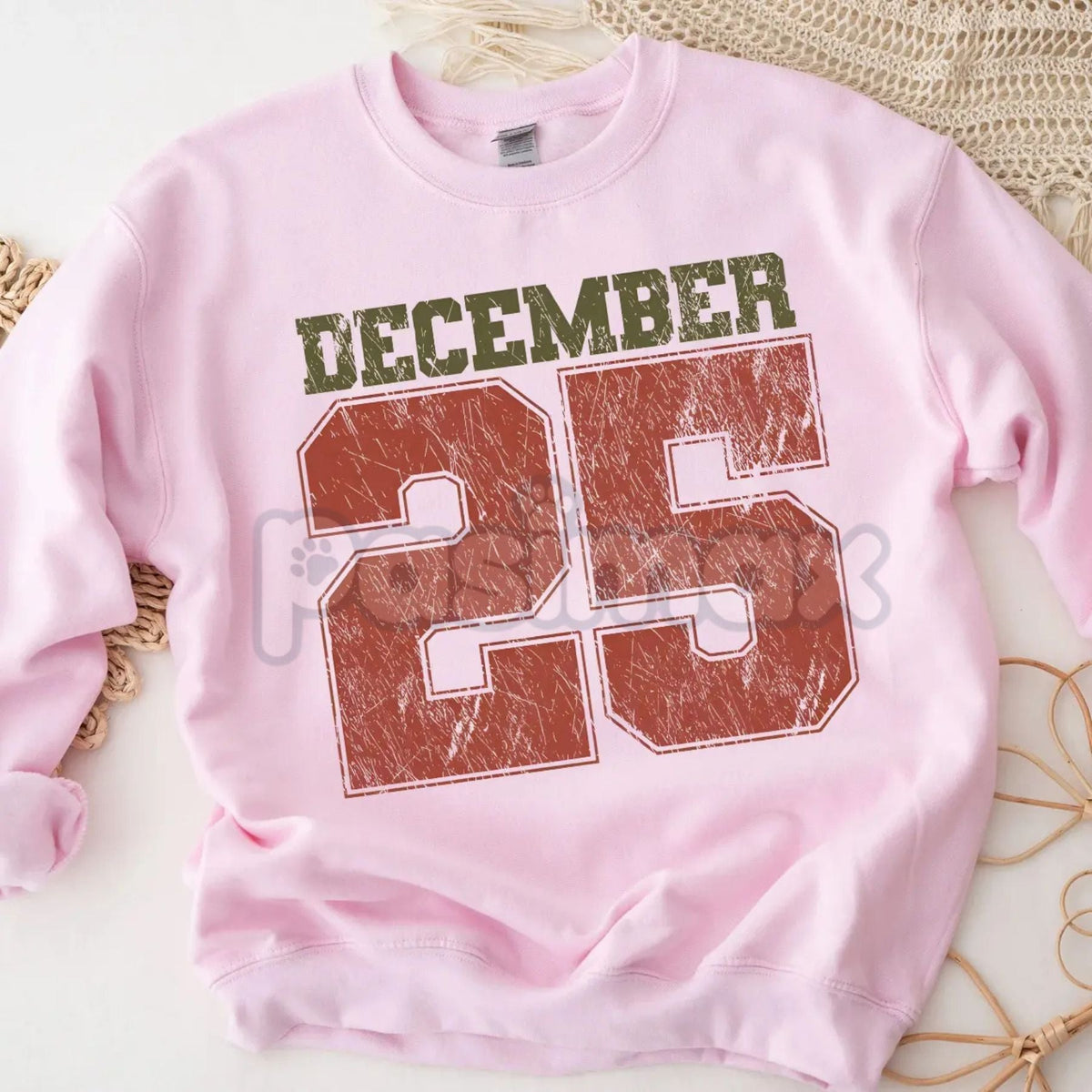 Retro December 25th Christmas Sweatshirt – Vintage Holiday Clothing Crewneck for Women