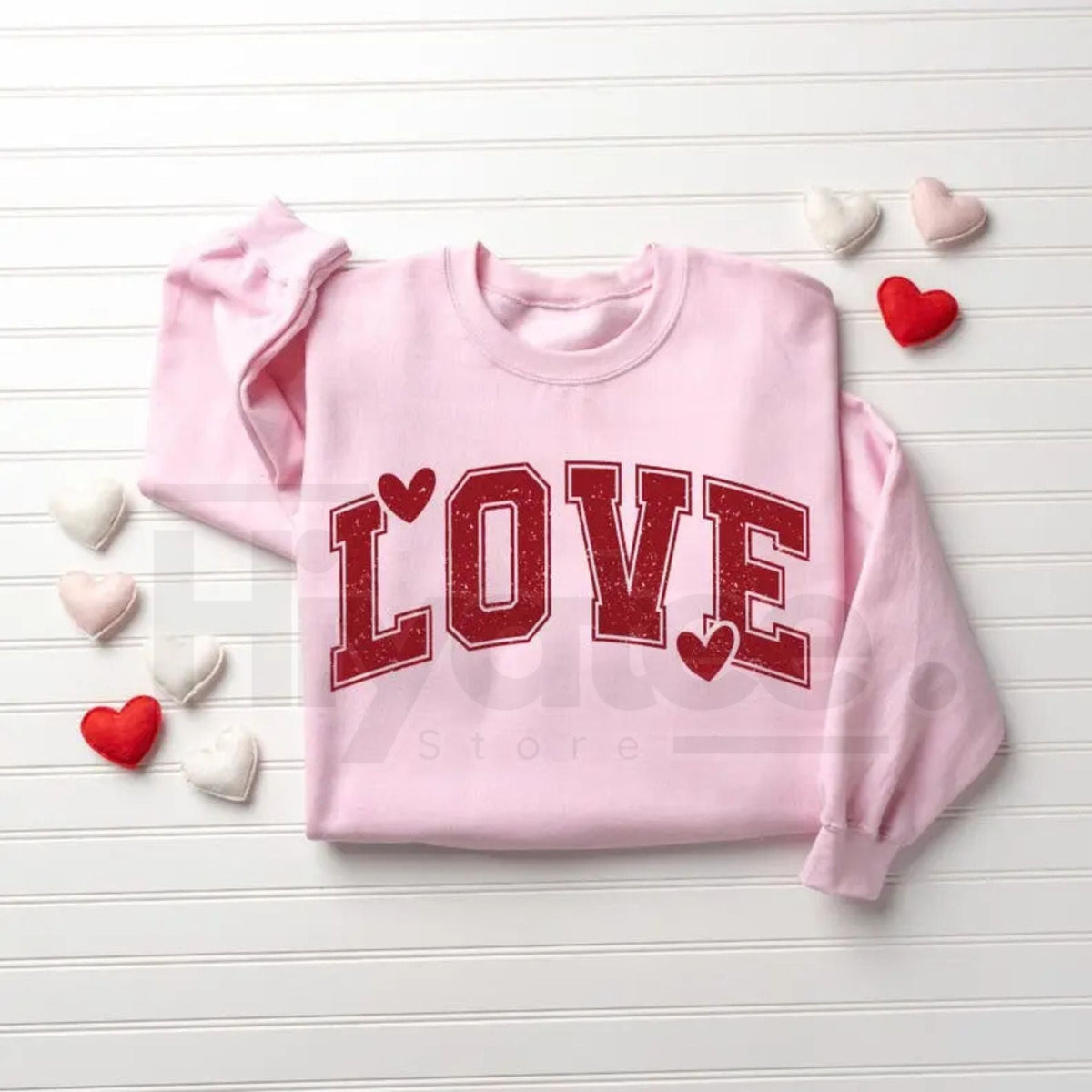 Retro Love Valentines Heart Sweatshirt: Cute Vintage Teacher Valentine Crewneck