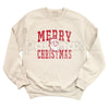 Retro Merry Christmas Santa Sweatshirt | Vintage Holiday Crewneck Jumper | Nostalgic Graphic Top