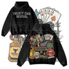 Retro Treaty Oak Revival Western Hoodie – Vintage Bar Cowboy Graphic, Thick Pure Cotton, Loose Fit
