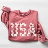 Retro USA Stars Patriotic America 4th Of July American Flag Design Graphic Sweatshirt