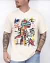 Robot Dinosaur Graffiti Neo Expressionist Dragon Artwork In Bright Colorful Street Style Comfort Colors Tee