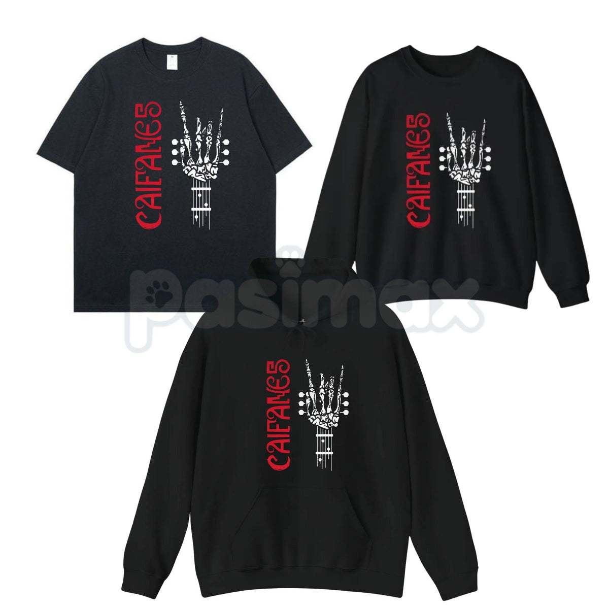Rock The Silence Caifanes Group – Skull Print Graphic Tee, Retro Rock Hoodie & Sweatshirt