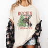 Rockin Around The Christmas Tree Cowboy Country Western Santa Xmas Comfort Colors Tee