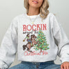 Rockin' Around The Christmas Tree Cowgirl Country Western Santa Xmas Festive Sweatshirt