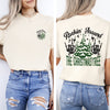 Rockin Around The Christmas Tree Front And Back Skeleton Santa Xmas Comfort Colors Tee