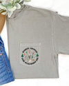 Rockin Around The Christmas Tree Skeleton Pocket Holiday Edition Comfort Colors Tee