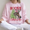 Rocking Around The Christmas Tree Cowboy Edition Cozy Western Holiday Song Lyrics Sweatshirt