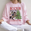 Rocking Around The Christmas Tree, Cowgirl Holiday Classic Western Style Festive Sweatshirt
