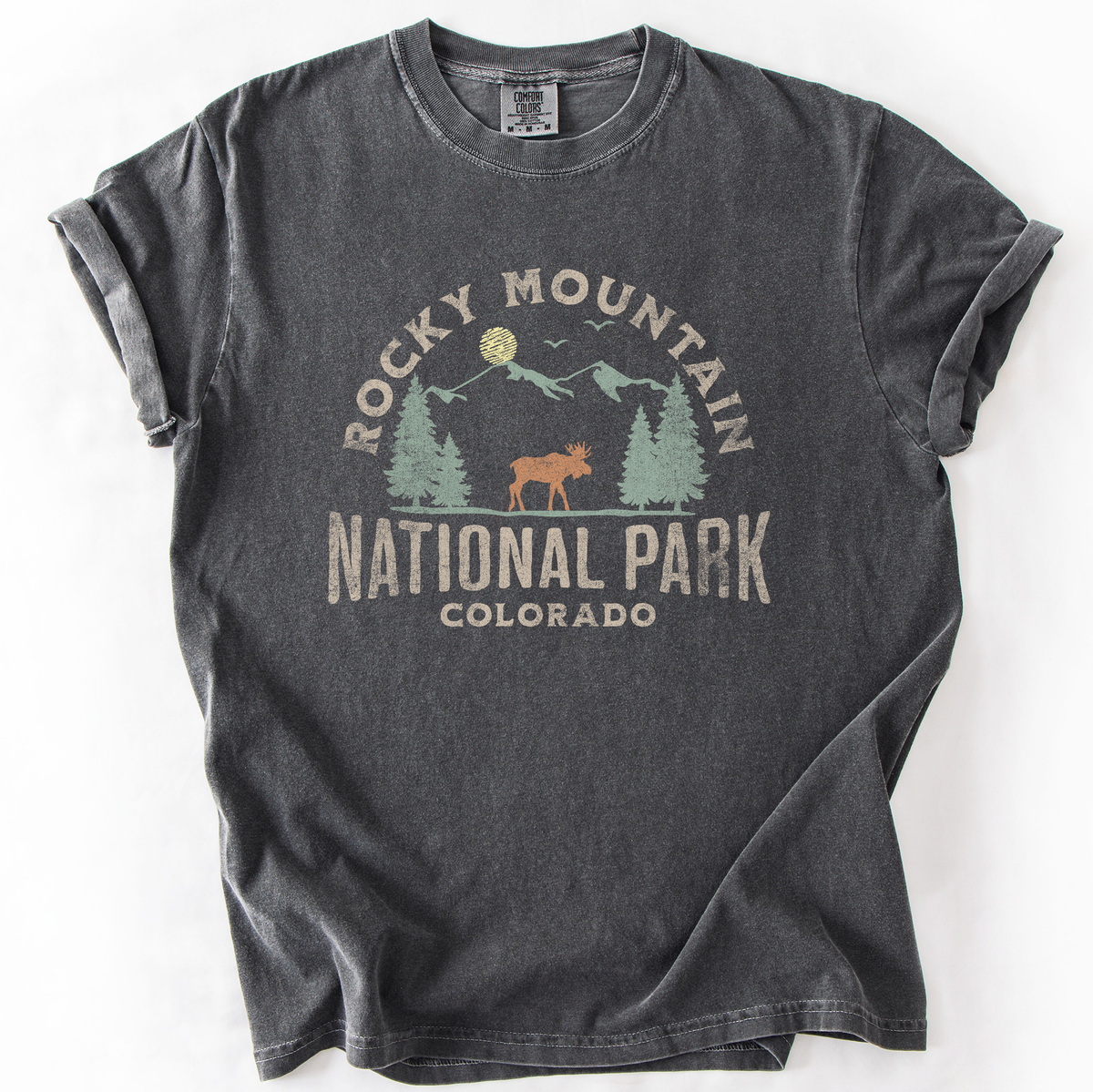 Rocky Mountain National Park Nature Outdoors Camping Hiking Experience Comfort Colors Tee