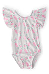 Rosie Posie S/S Flutter Sleeve Leotard