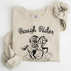 Rough Rider, Cowgirl, Horse, Rodeo Western Heritage Illustration Graphic Sweatshirt