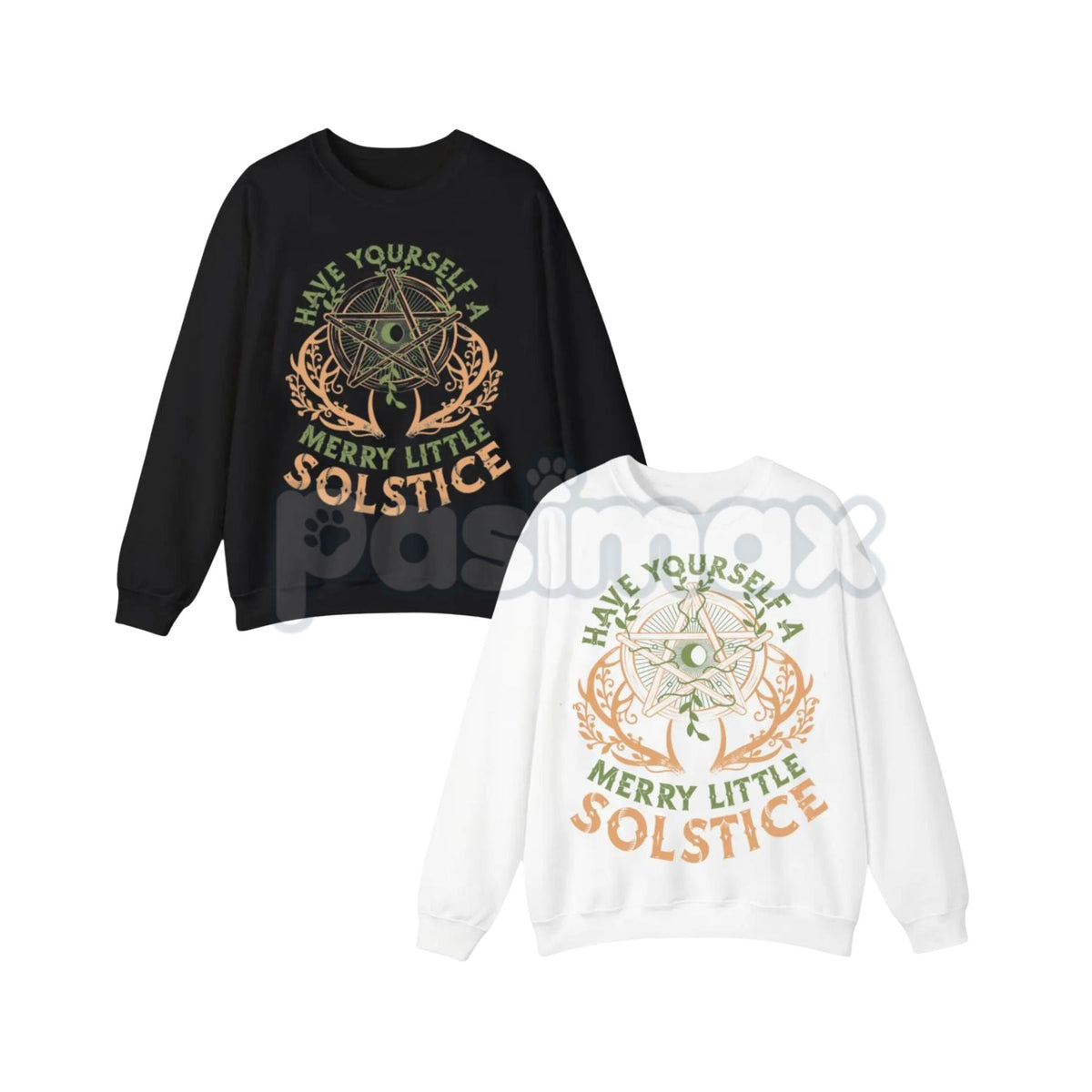 Rustic Yule Winter Solstice Sweatshirt | Folklore Nature Pine Tree Jumper | Deep Winter Cozy Seasonal Crewneck