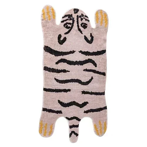 VIKAMA Cartoon Leopard Carpet For Cooling And Warmth, Home Decoration, Bedroom Plush Floor Mat, Living Room Rest Area Floor Mat