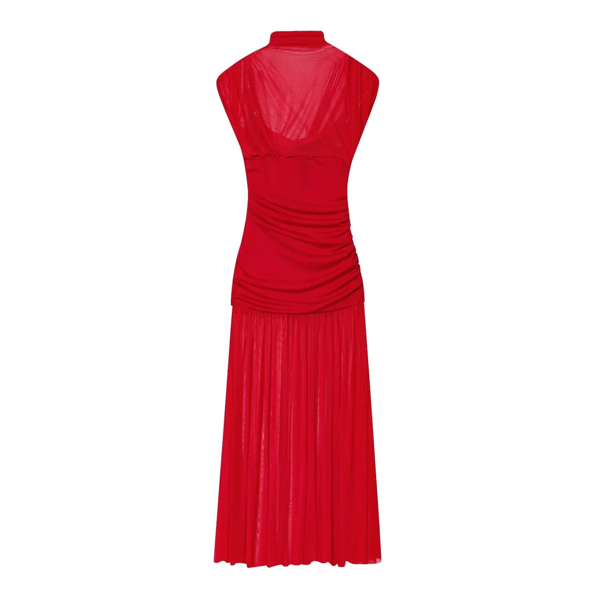 KONDALA 2026 Spring Summer Elegant Women Dresses Wedding Guest Ladies Patch Work Tulle Dresses Valentine‘s Day Woman Dresses