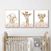 Nordic Modern pink Cute Animal Elephant Giraffe Cat Prints Canvas Painting Poster For Living Room Play Room Kids Room Home Decor