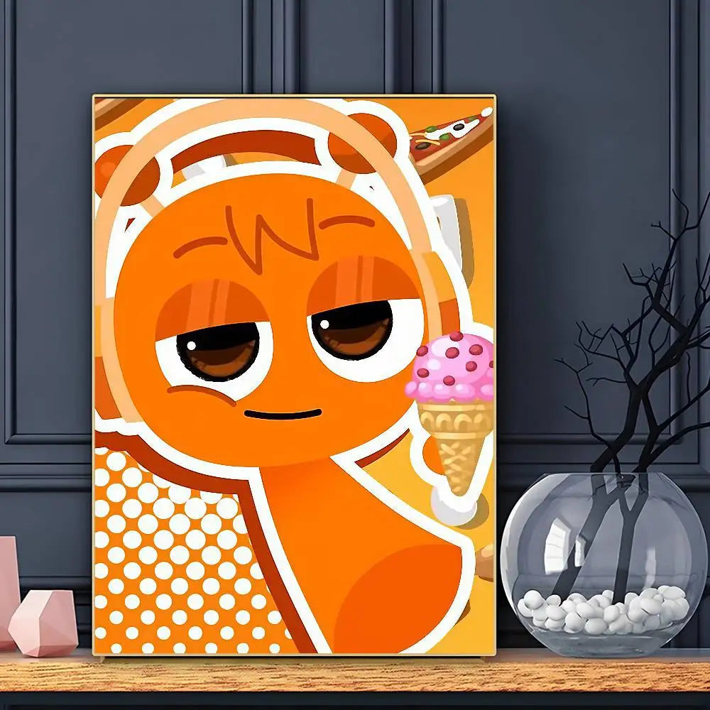 Cartoon S-Sprunkis Poster HD Posters Home Room Bar Cafe Decor Wall Art Painting Picture