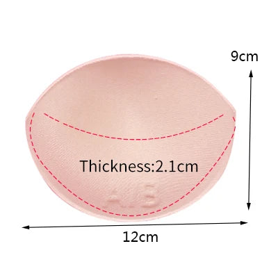 1pair Sponge Inserts In Bra Padded for Swimsuit Breast Push Up Fill Brassiere Breast Patch Pads Women Intimates Accessories
