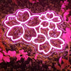 Pink Glow Flower Design LED Neon Sign Creates Romantic Atmosphere for Bedroom Living Room Wedding Party Decor Wall Art Lighting