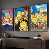 Cartoon Funny The S-Simp-sonsS Poster Sticky Wall Art Printing Waterproof Home Living Bed Room Bar Aesthetic Decor