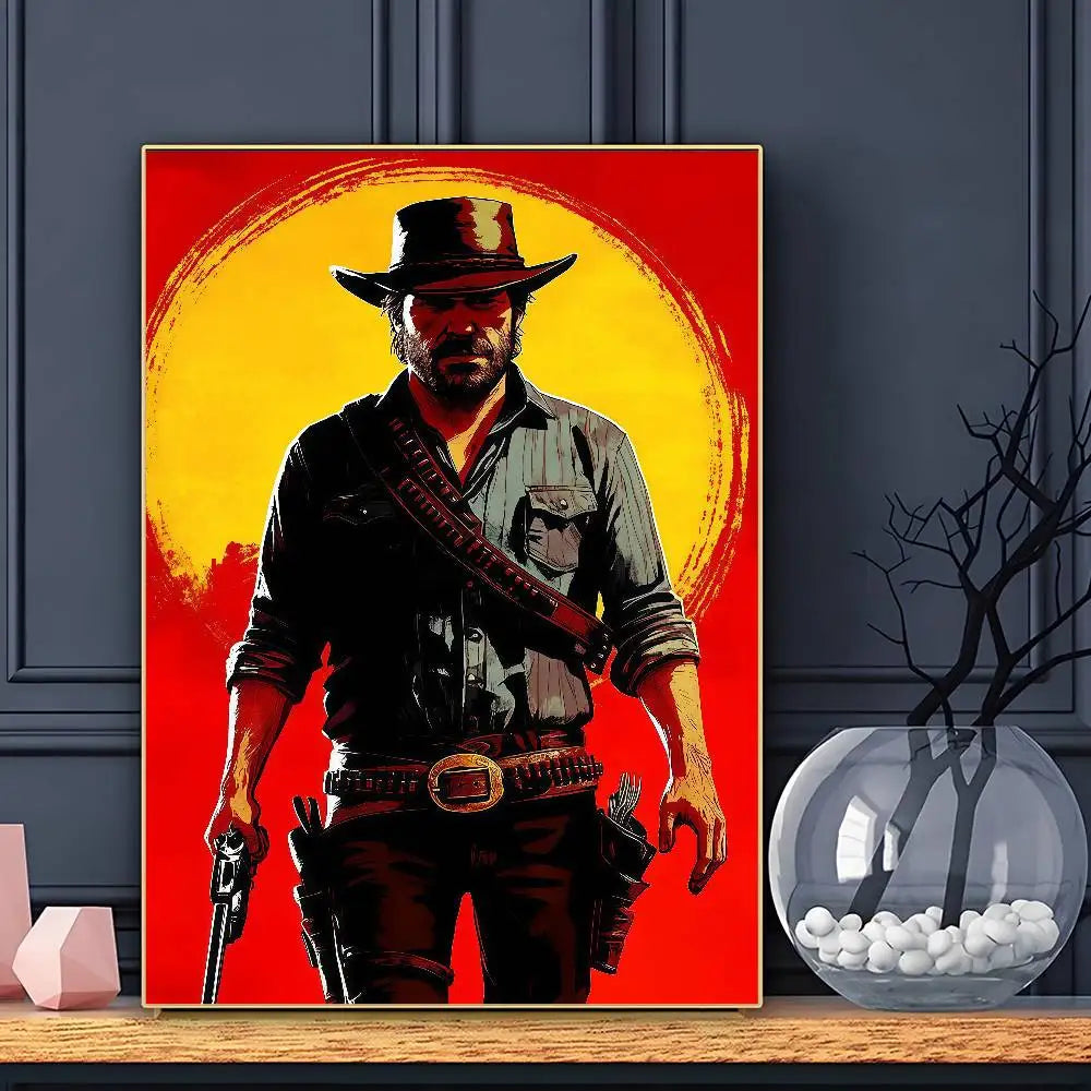Game R-Red D-DeadS Redemption 2 Poster HD Art Sticky Wall Waterproof Home Living Room Bar Decoration