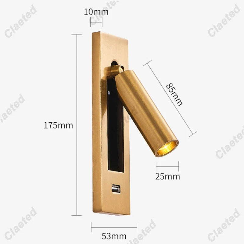 Modern Led Wall Lamp 110V 220V Led 3W Spotlight Sconce Wall Light for Beside Light Bedroom Living room Dining room Night Lights
