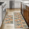 VIKAMA1/2PCS Bohemian Kitchen Floor Mats Anti-slip Washable Bathroom Bathroom Door Mats Hallway Aisle Floor Mats Home Decoration