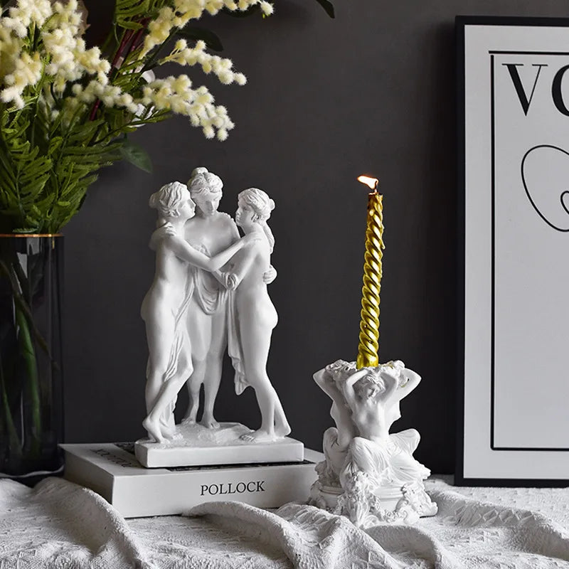 Ancient Greece Venus Emerging Goddess Resin Sculpture Handmade Classical Female Statue Aphrodite Ornament  Decor Art Collector