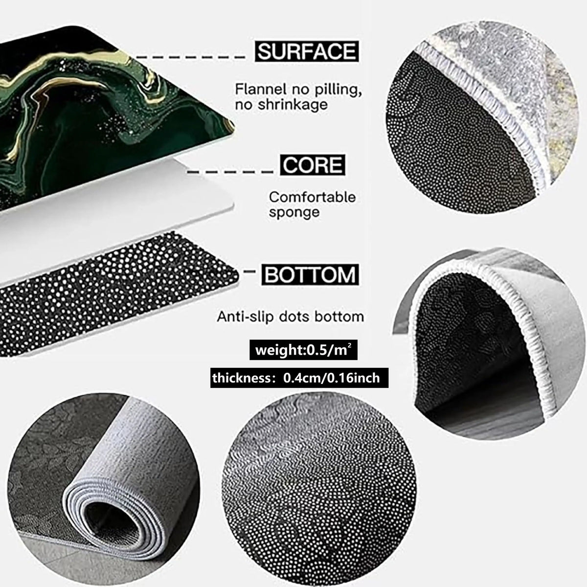 VIKAMA Pixel Style Carpet - Durable And Slip-Resistant Floor Mat For Indoor And Outdoor Entrances - Creative Home Decoration